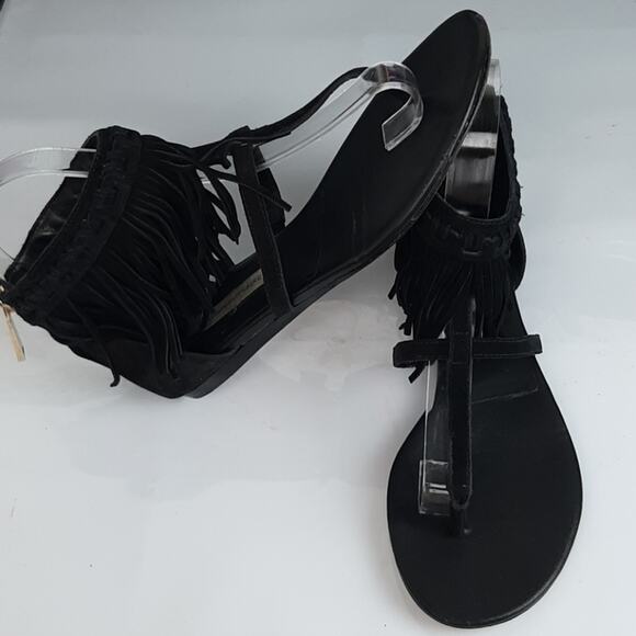 Diane Von Furstenberg DVF Paloma Suede Fringe Sandals Size 6 - Picture 12 of 16